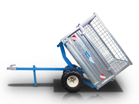 Τρείλερ για τρακτέρ με μηχανική ανατροπή 600kg και γαλβανιζέ παραπέτα MT600-M
